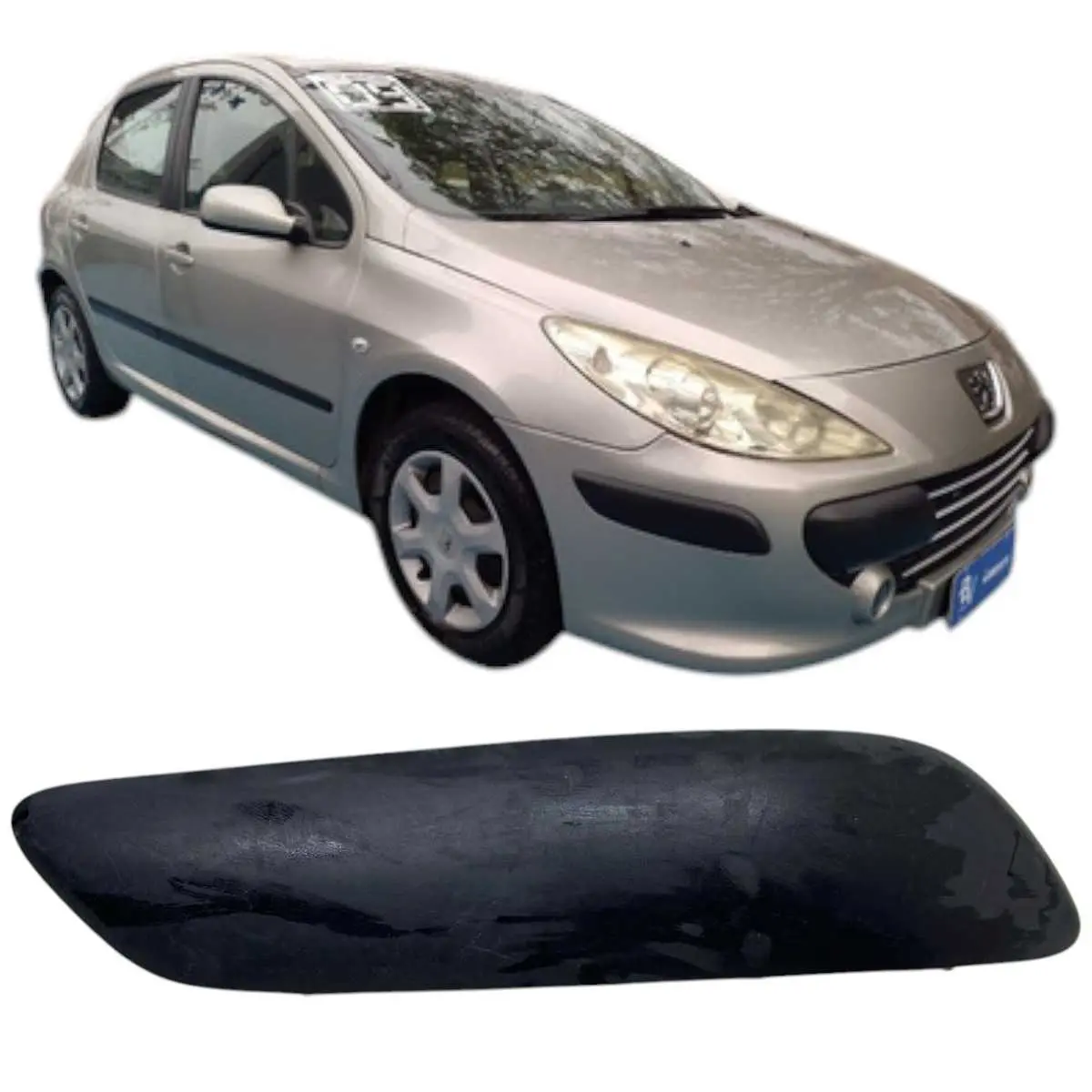 Moldura Dir Parachoque Diant Peugeot 307 2007 À 2012 - Cx136