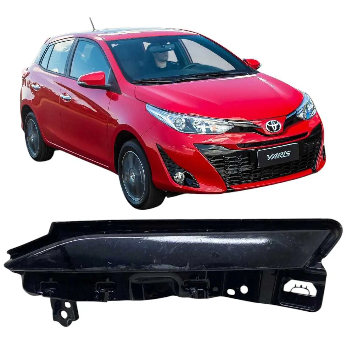 Moldura Esq Parachoque Diant Toyota Yaris 2018 À 2022 -cx136
